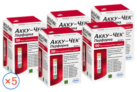 Тест-смужки Акку-Чек Перформа 50 шт. (5 упаковок)