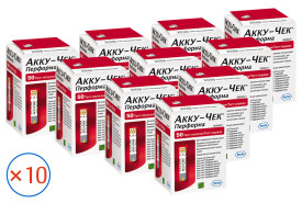 Тест-смужки Акку-Чек Перформа 50 шт. (10 упаковок)
