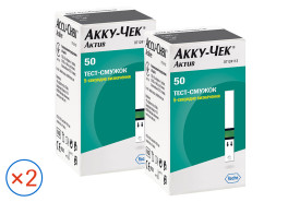 Тест-смужки Акку-Чек Актив 50 шт. (2 упаковки)